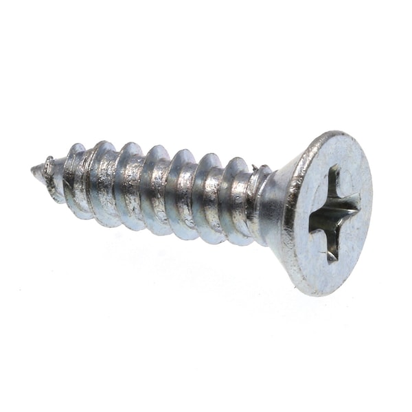 Prime-Line Sheet Metal Screw, Self-Tap, Flt Head, Phil Dr No. 10 X 3/4in Zinc Plated Steel 100PK 9016983 - main